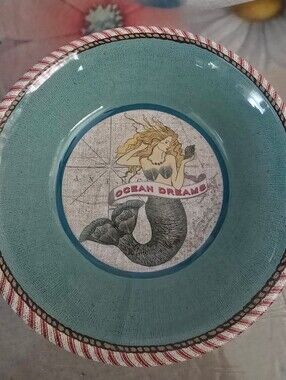 Ocean Dreams Mermaid Decorative Bowl - Teal 6 Pc